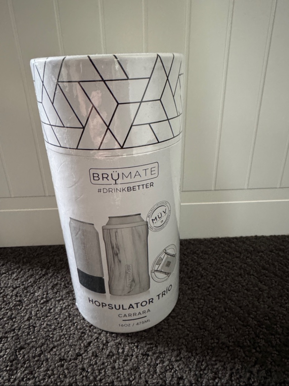 Hopsulator Trio Can Insulator - Carrara White